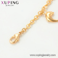 75137 Xuping estilo personalizado mão especial peixe pulseira de corrente de ouro com jóias olho mal